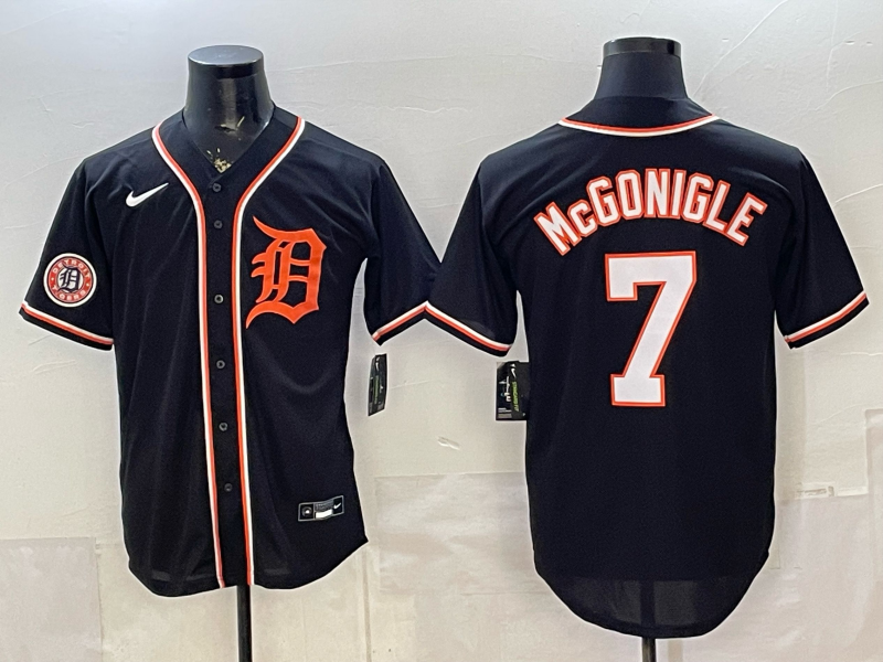 Men Detroit Tigers #7 McGonigle black Nike 2026 MLB Jersey 0528001->detroit tigers->MLB Jersey